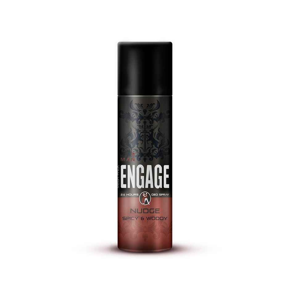 Engage Nudge Deodorant Spray for Men| Spicy & Woody | 24hr Freshness | Long Lasting