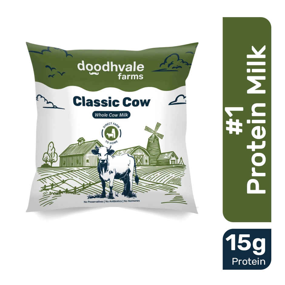 Doodhvale Farms Cow Fresh Milk | Pouch