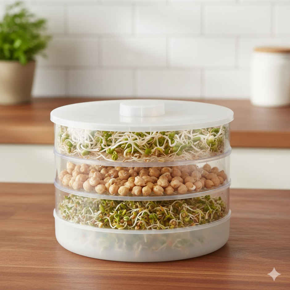 ReeQ 3 Tier Seed Sprouter Container White