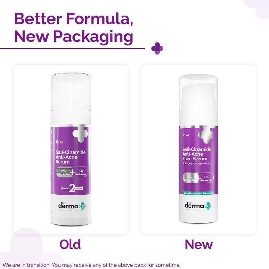 The Derma Co Sali-Cinamide Anti-Acne Face Serum With 2% Salicylic Acid & 5% Niacinamide