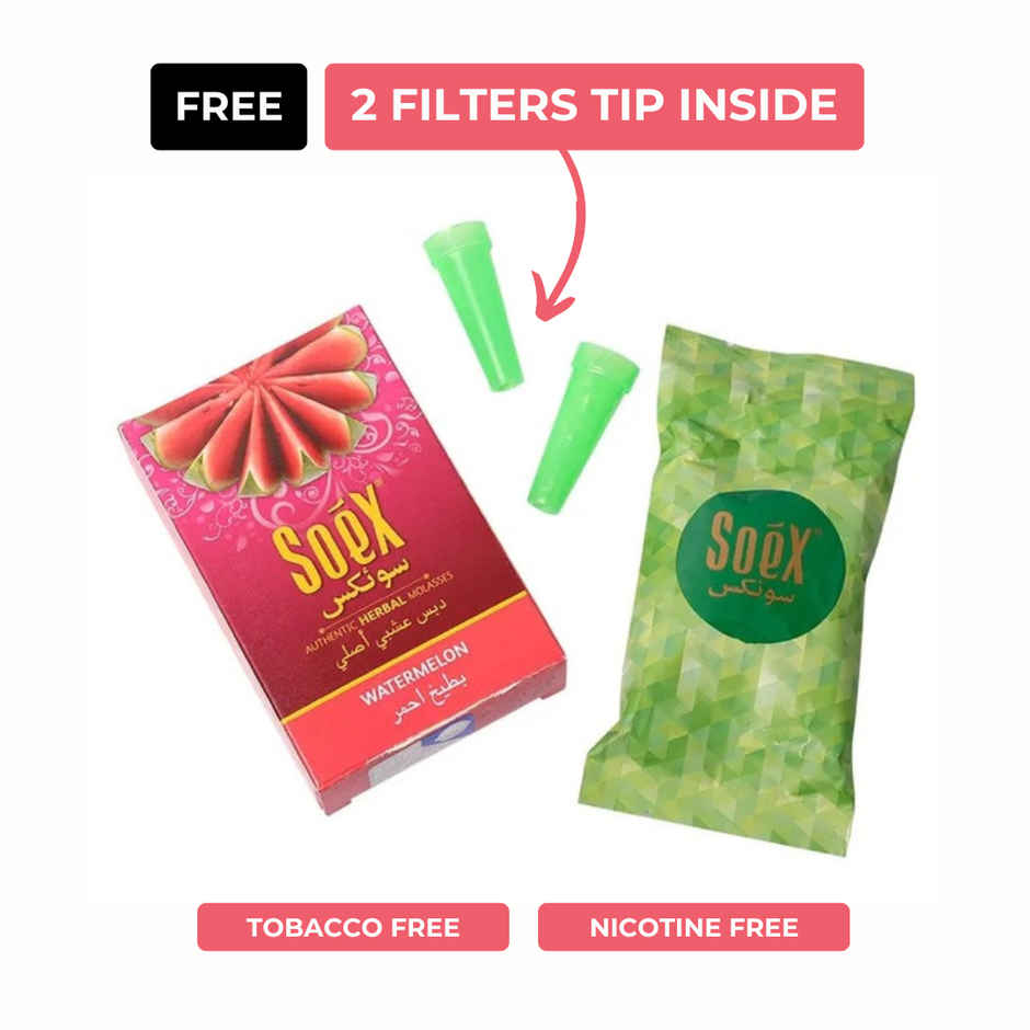 Soex Watermelon Herbal Molasses Hookah Flavour (Tobacco Free)