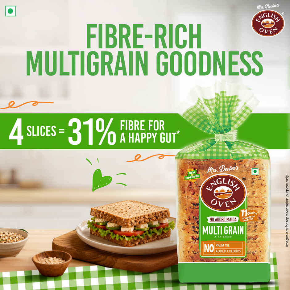 English Oven Zero Maida Multigrain Bread | High Fibre | 11 Grains