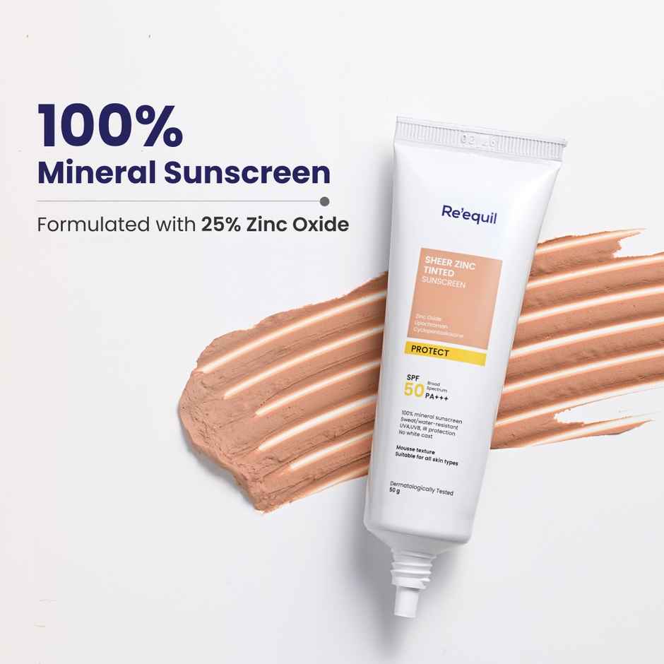 Reequil Sheer Zinc Tinted Mineral Sunscreen SPF 50 PA