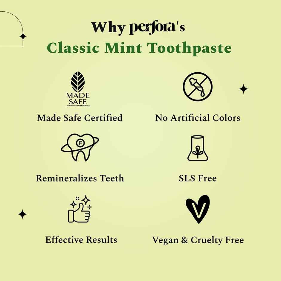 Perfora Classic Mint Toothpaste for Stronger Teeth Combo