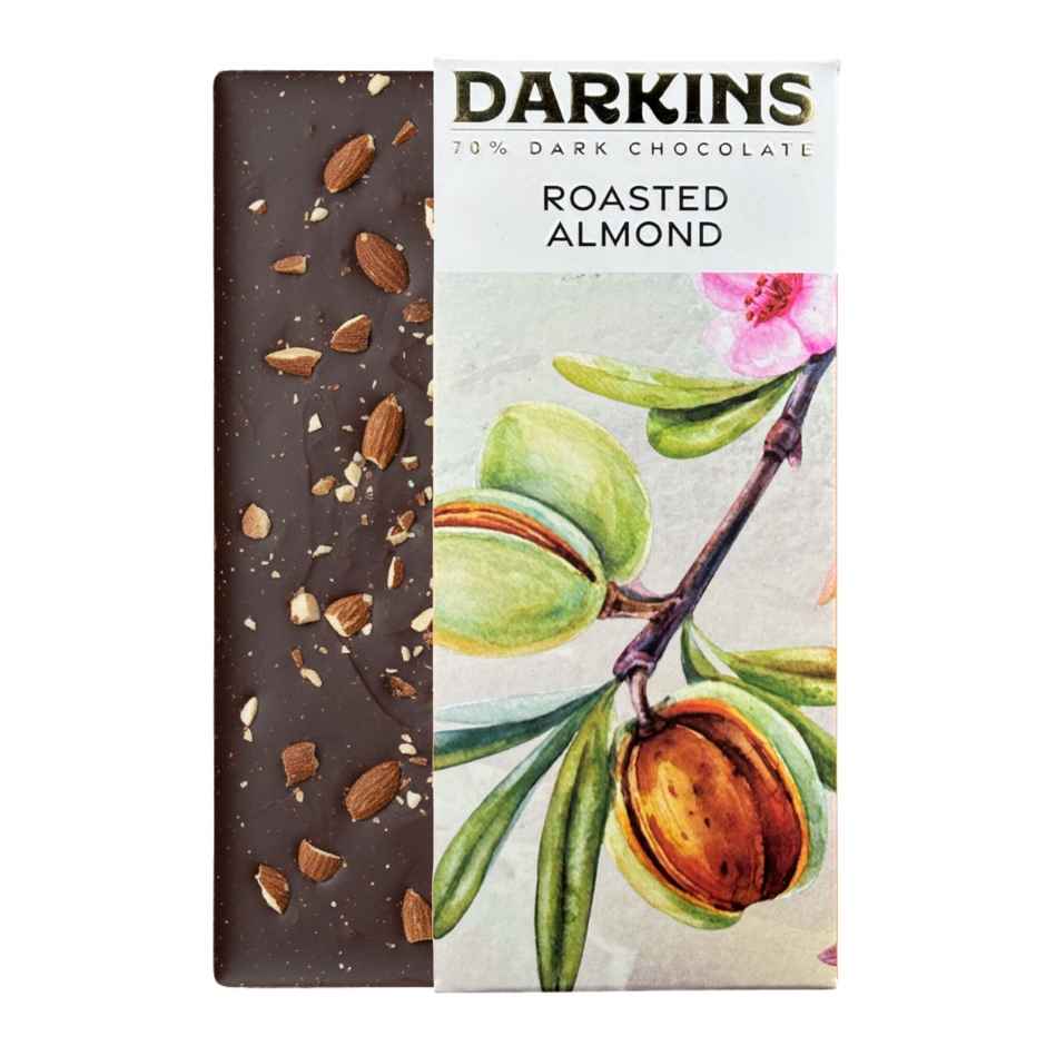 Darkins Indian Artisanal 70% Dark Roasted Almonds Chocolate