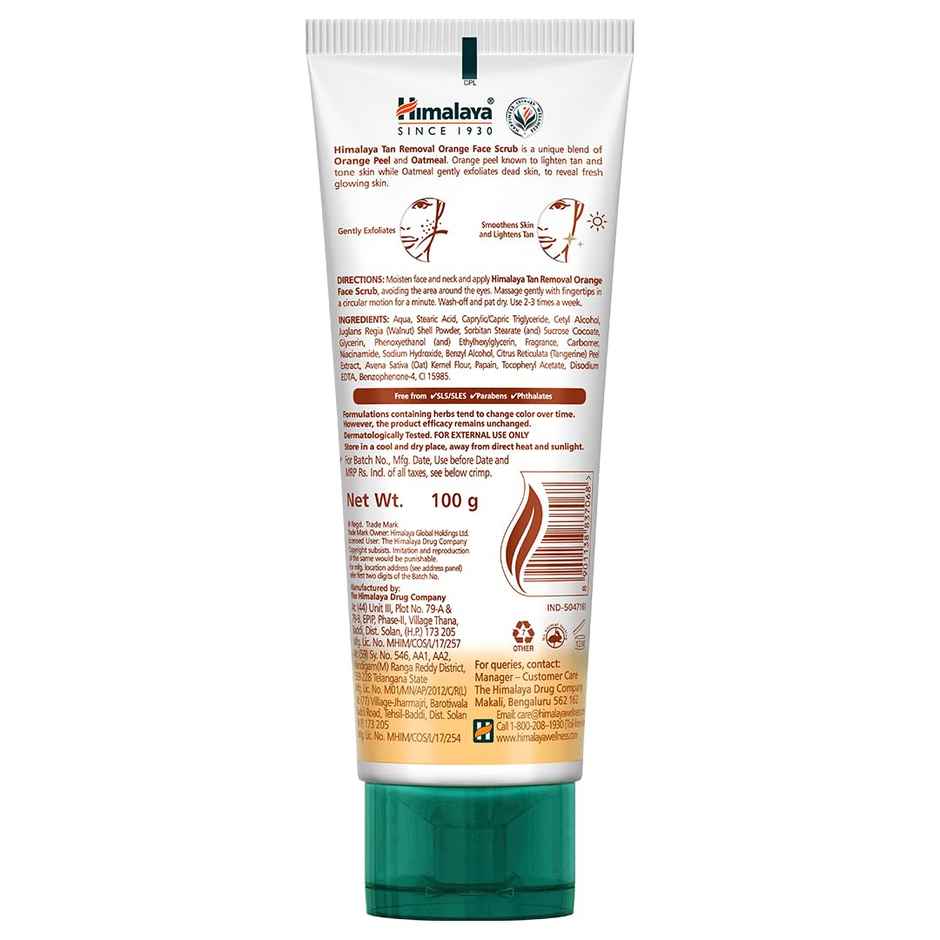 Himalaya Wellness Company Tan Removal Orange Face Scrub