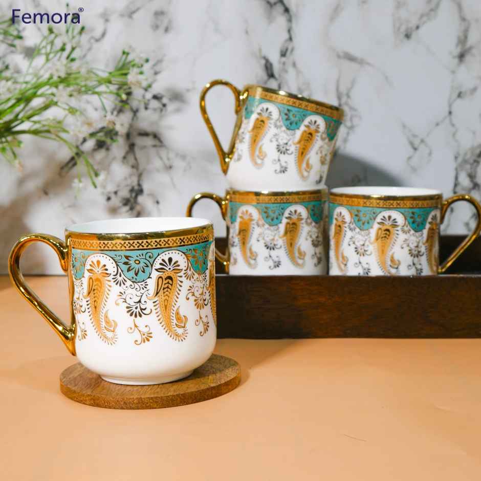 Femora Gold County Tea Cup Set 4 Pcs Desh Ki Mitti