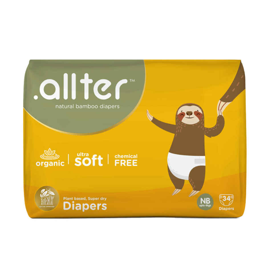 allter Bamboo Diaper | NB | 34 pcs