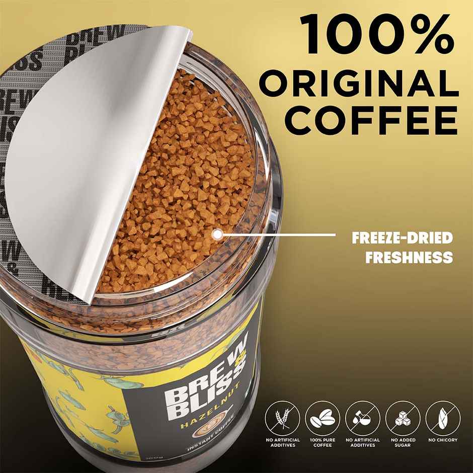 Brew & Bliss Hazelnut Instant Coffee