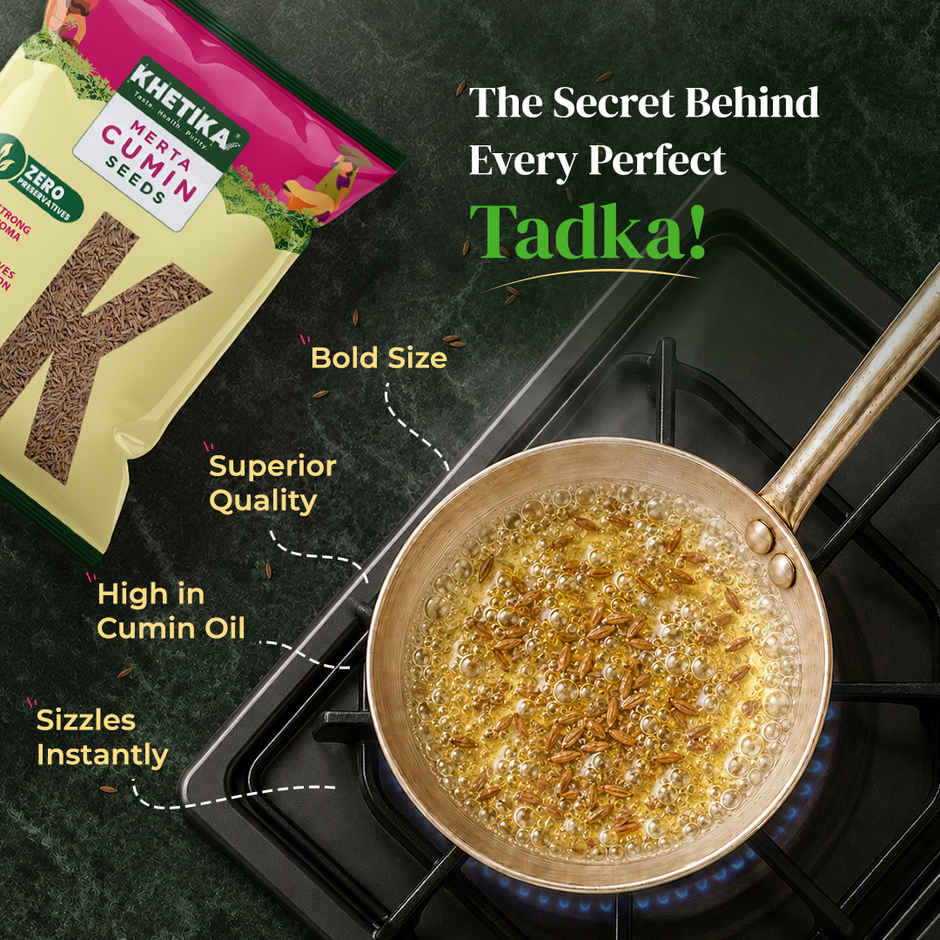 Khetika Merta Jeera Whole | Cumin Seeds | Strong Aroma | Zero Preservatives