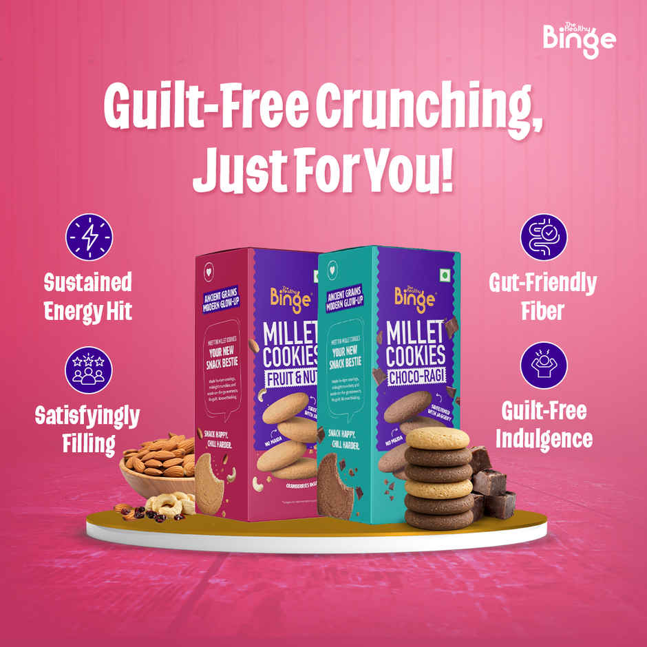The Healthy Binge Millet Cookies Fruit n Nut