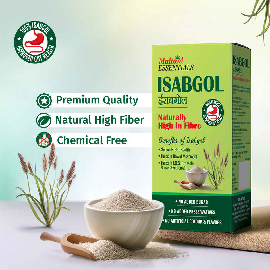 Multani Essentials Isabgol Psyllium Husk Powder| Manage Constipation