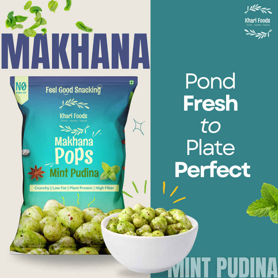Khari Foods Makhana Pops | Mint Pudina Foxnuts | Healthy Snacks