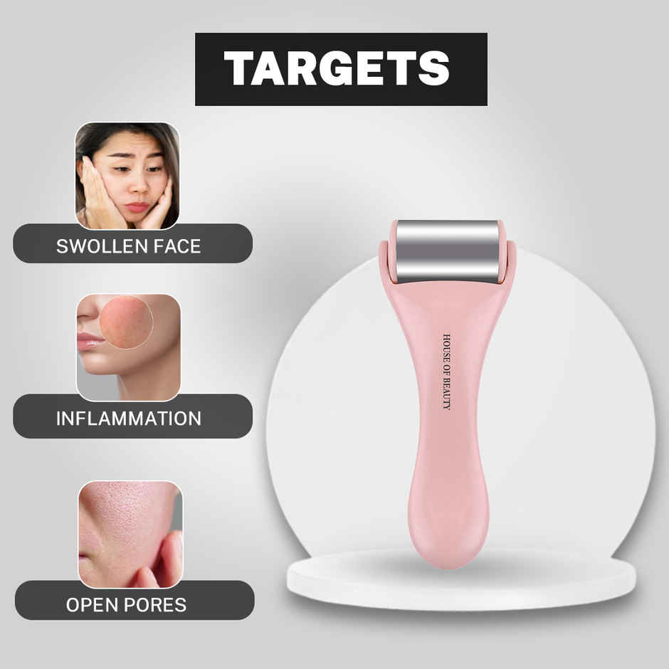 House Of Beauty Hob Steel Ice Roller-Puffy Eyes Redness Pimples Digital Eyes Stress Reduction