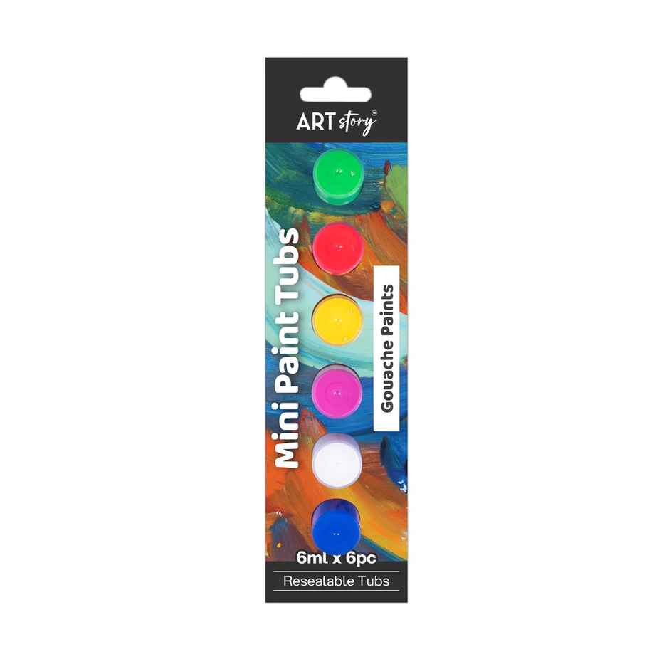 Itsy Bitsy Mini Paint Tubs Gouache Paint Bright 6 ml x 6 shades LB