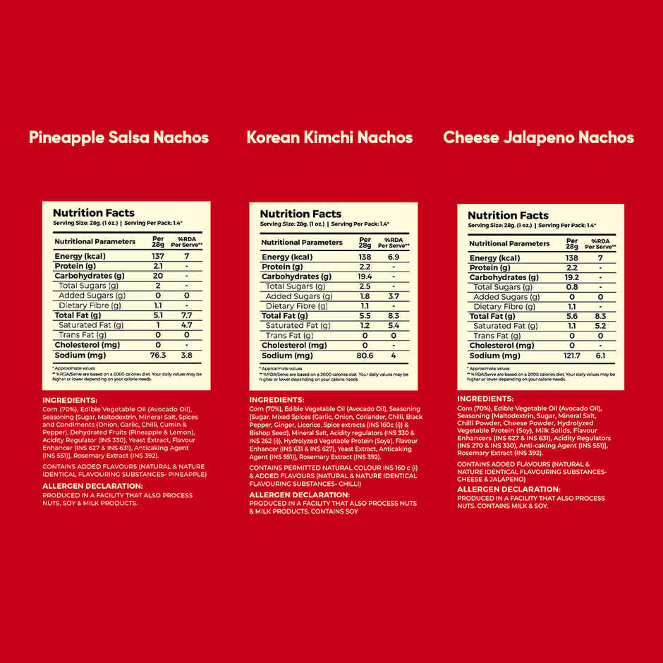 4700BC Cheese | Korean | Pineapple Salsa Nachos Combo
