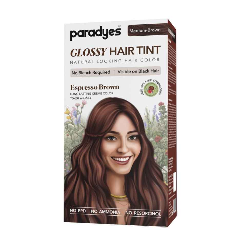 Paradyes Glossy Hair Tint Natural Hair Color - Espresso Brown