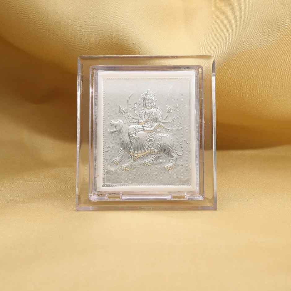 Durga Silver Frame | 999 Purity | P N GADGIL JEWELLERS