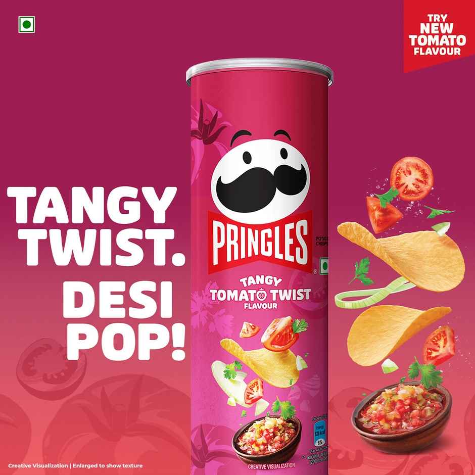 Pringles Potato Chips Tangy Tomato Twist Flavour
