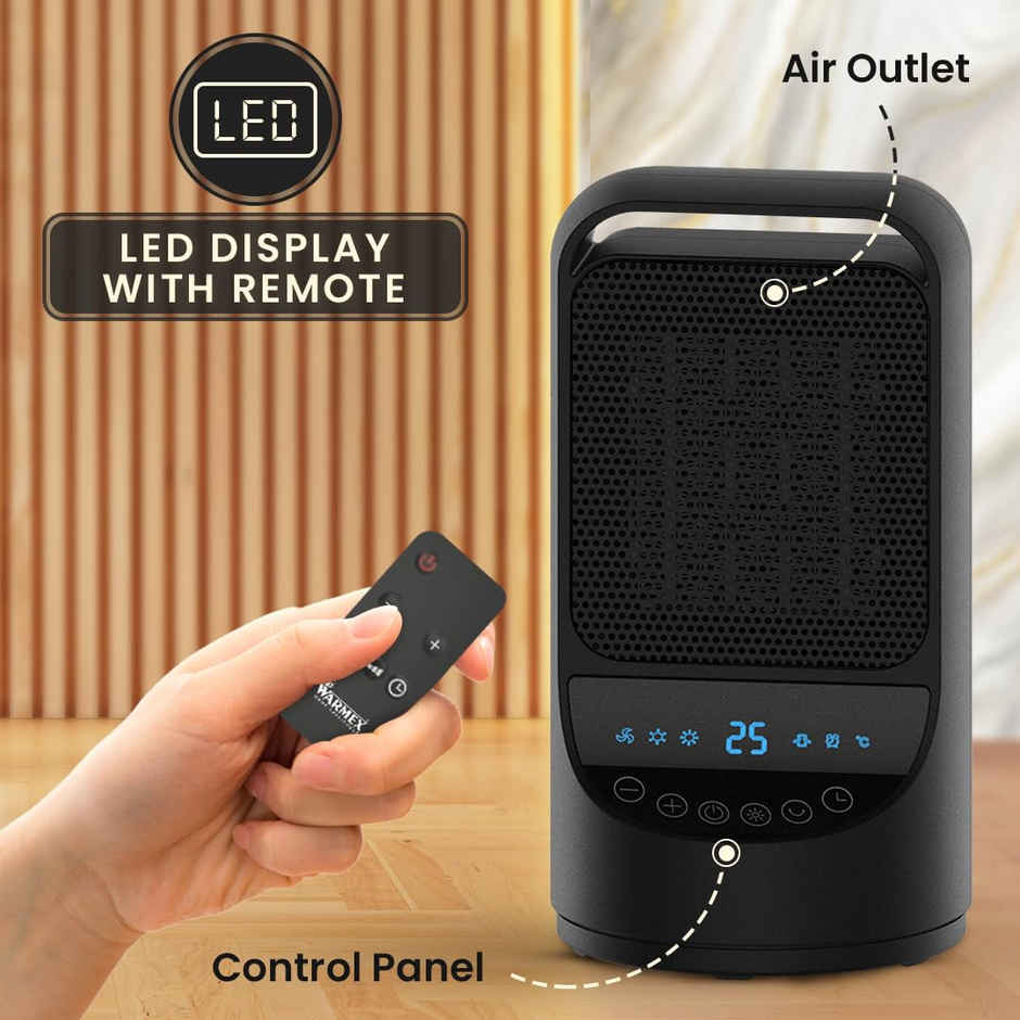 Warmex Electric Ptc Room Heater For Home | Fast Heating With 2 Heat Setting 750/1500 W