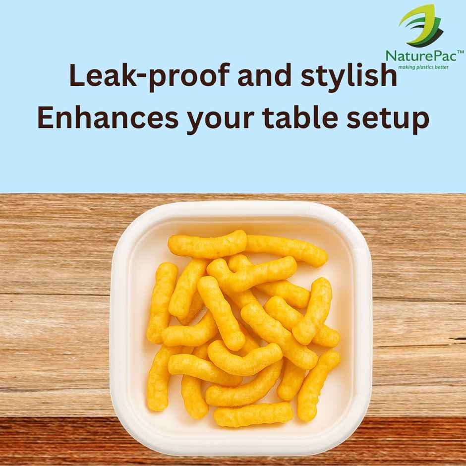 Bagasse Plate | 7 inch | Square | Naturepac