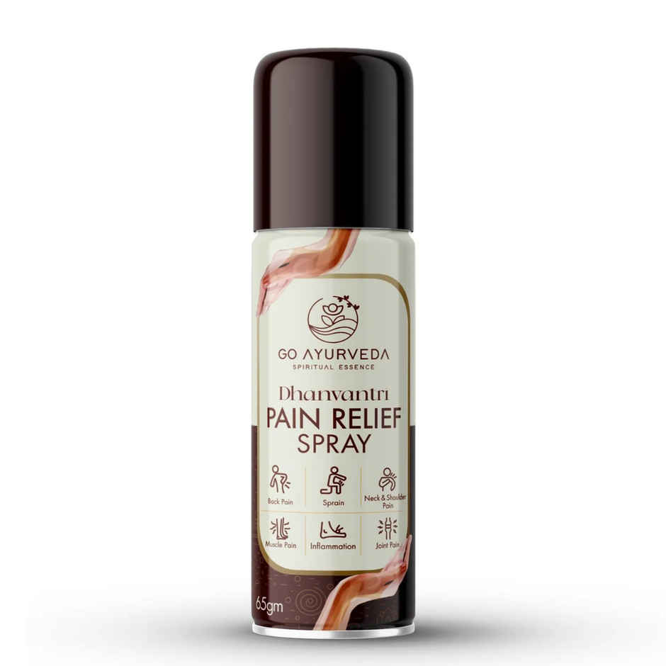 Go Ayurveda Dhanvantri Pain Relief Spray For Joint, Muscle & Back Pain|With Clove & Cinnamon