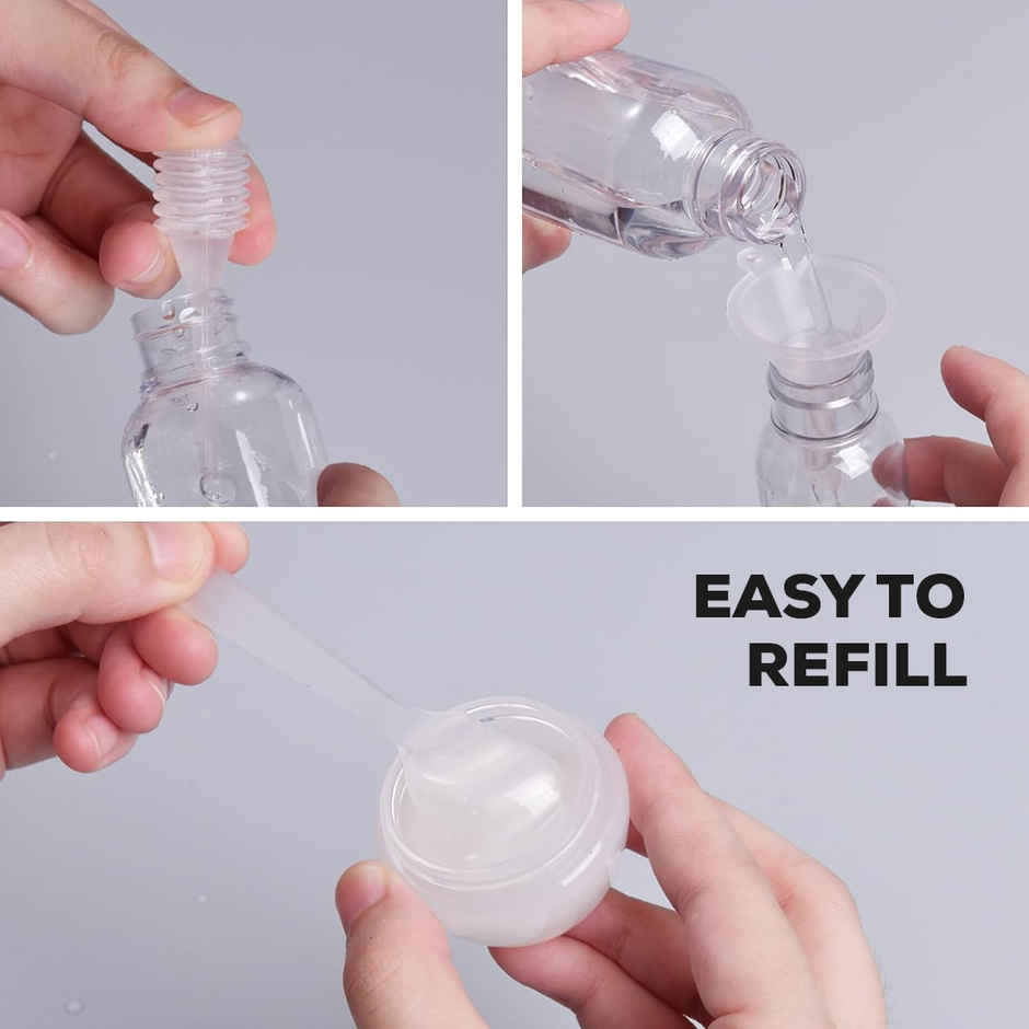 Multibrite Refillable Travel Bottles for Toiletries Leak Proof Empty Mini Containers