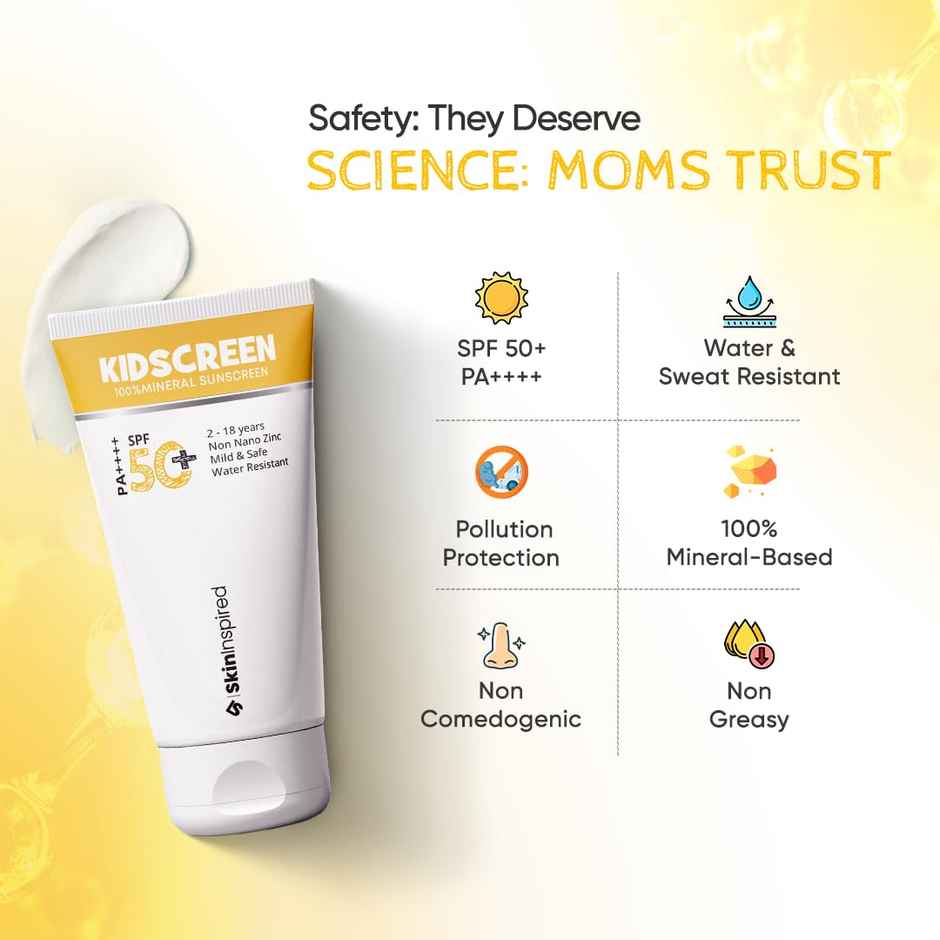 SkinInspired Kidscreen Mineral Sunscreen for Kids SPF 50+ PA++++