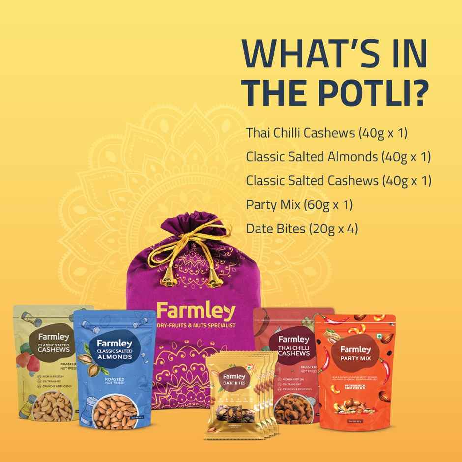 Farmley Mix Dry Fruit Diwali Gift Pack Potli