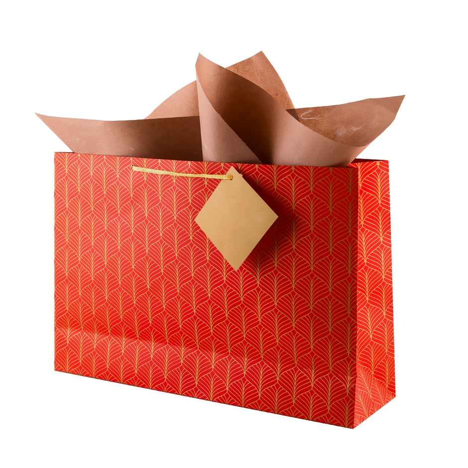 Birch & Co. Large Gift Bags | Red | Pack of 5