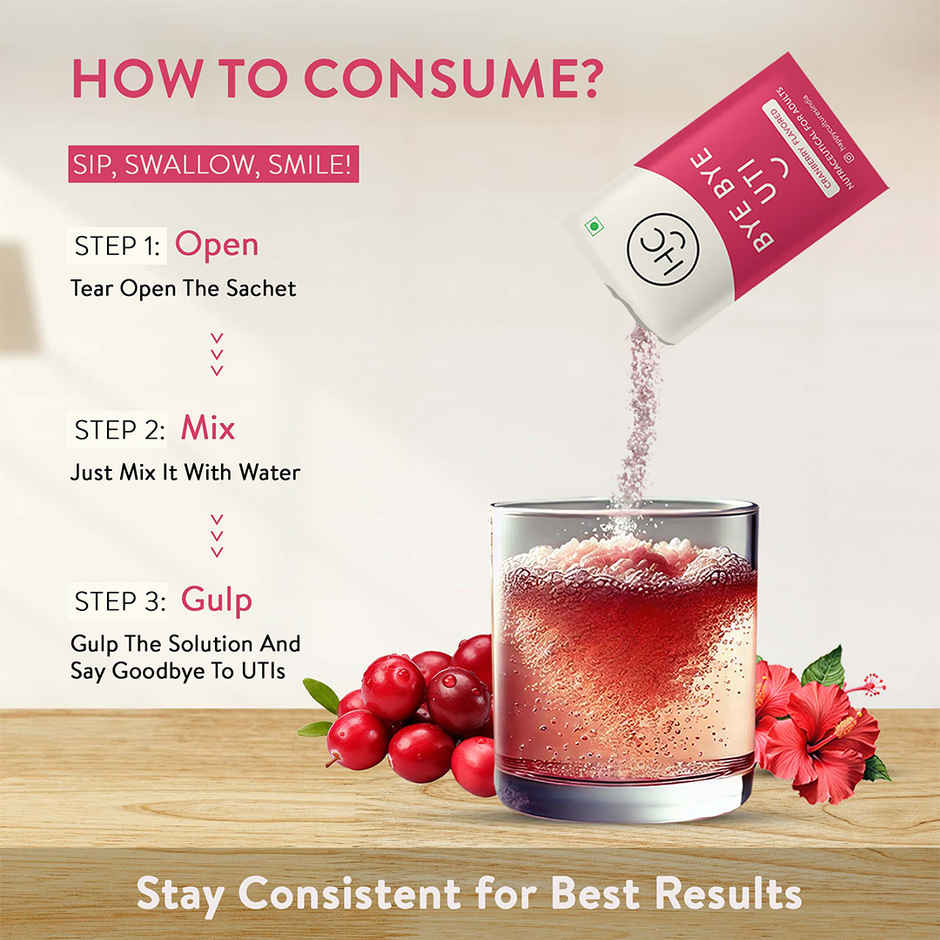 Happy Cultures Bye Bye UTI | D-Mannose, Cranberry & Probiotics |15pcs