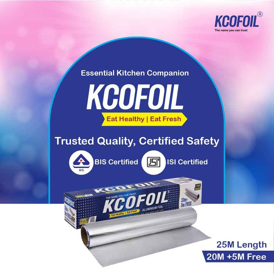 Kcofoil 25 m Aluminium Foil for Food Wrapping