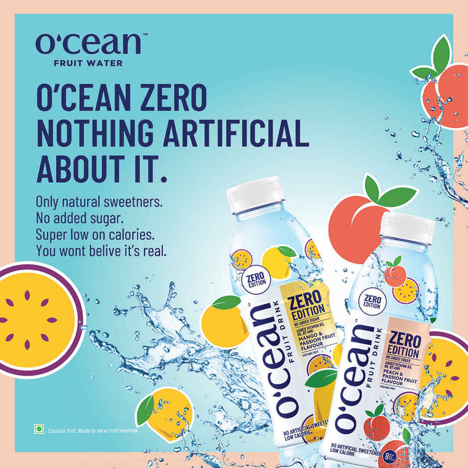 O'cean Fruit Water Zero Peach & Passion Vitamin & Electrolyte Hydration