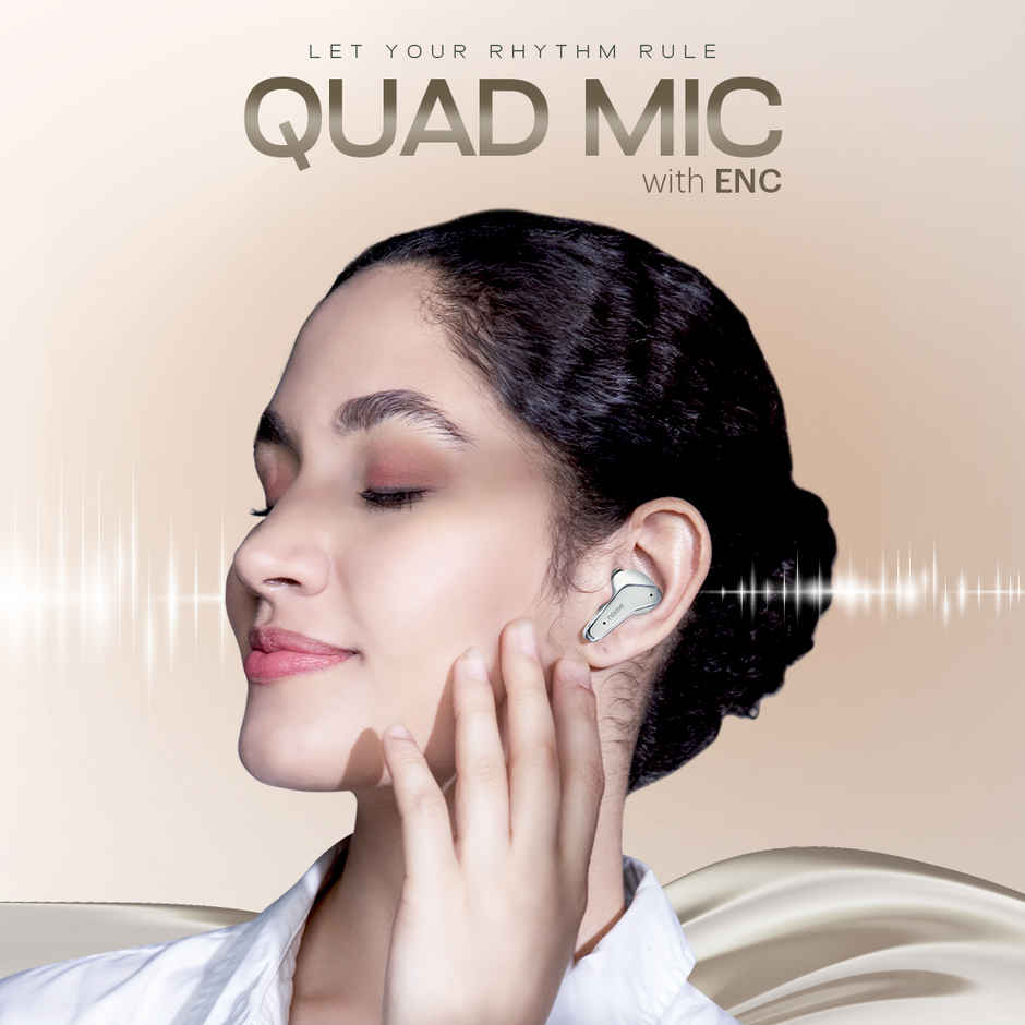 Noise Buds VS102 Elite 50H Battery 4 Mic ENC 11mm Driver Instacharge TWS Earbuds | Calm Beige