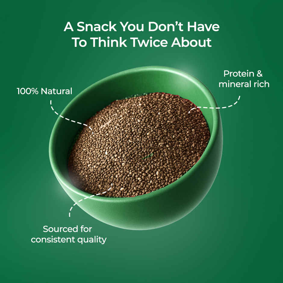 Khetika Premium Chia Seeds | High in Fibre | Rich in Omega-3
