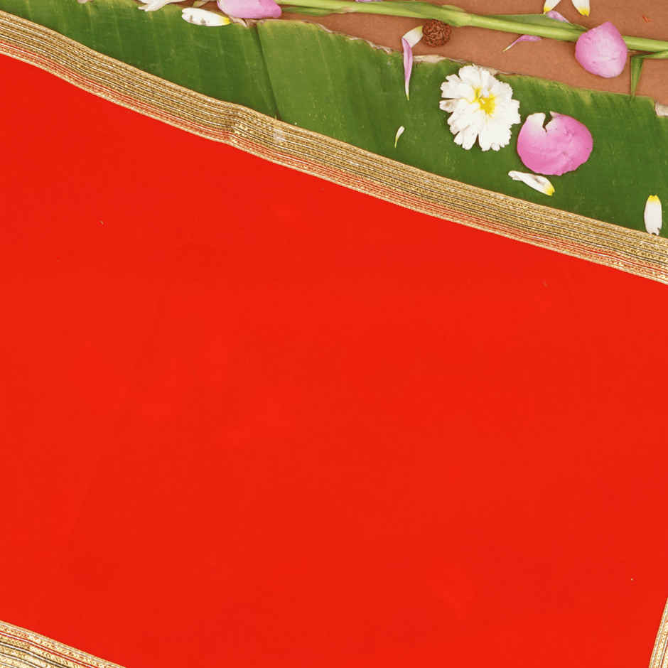 Red Velvet Puja Aasan | 71 x 35 cm | ServDharm