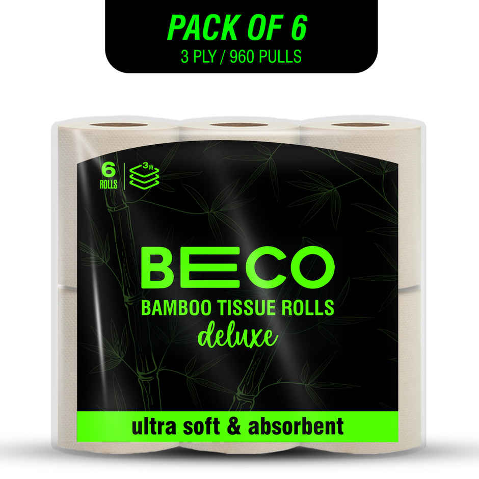 Beco Toilet Tissue Paper Roll - 3 ply - Ecofriendly Combo 