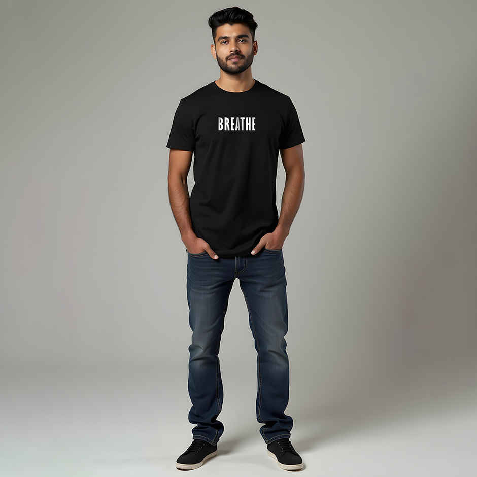 Mad Over Print Men's Breath T-shirt | Black - M