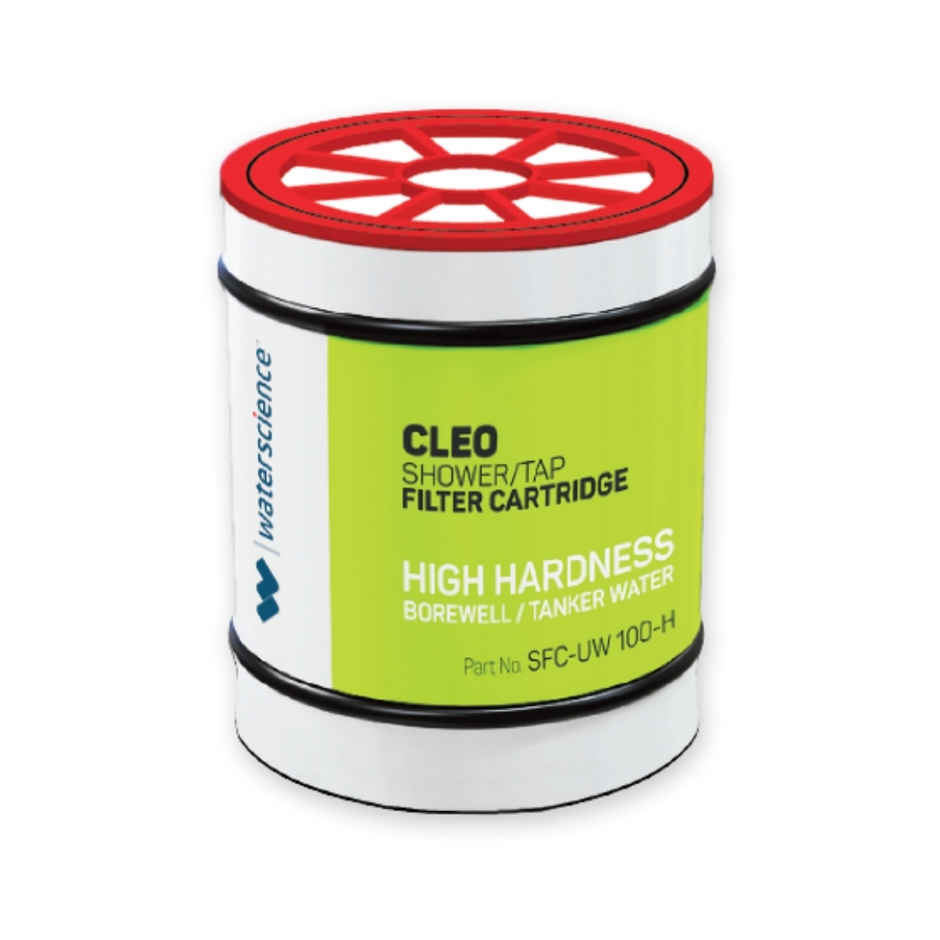 Waterscience Replacement Cartridge for Cleo Shower and Tap Filter - Hard Water (Borewell/Tanker)