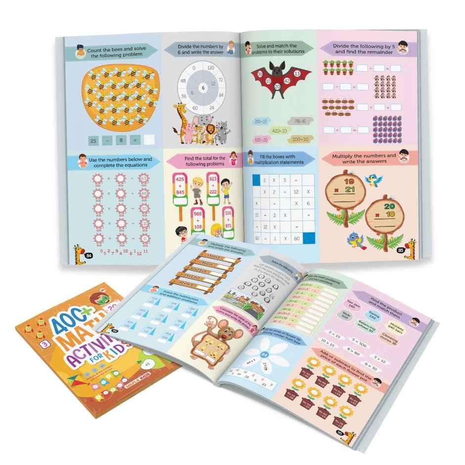 Activity Book for Kids | 400+ Math Activities | Addition, Subtraction, Multiplication, Division