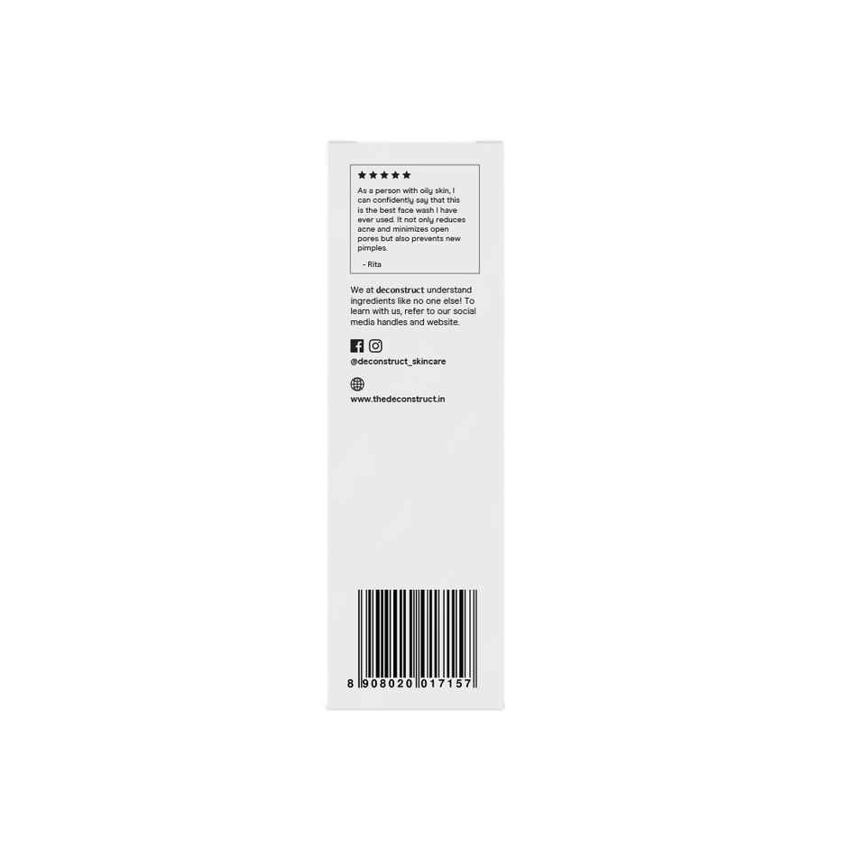 Deconstruct Oil Control Face Wash | 2% Salicylic Acid & 1.5% Niacinamide | Controls Oil Combo