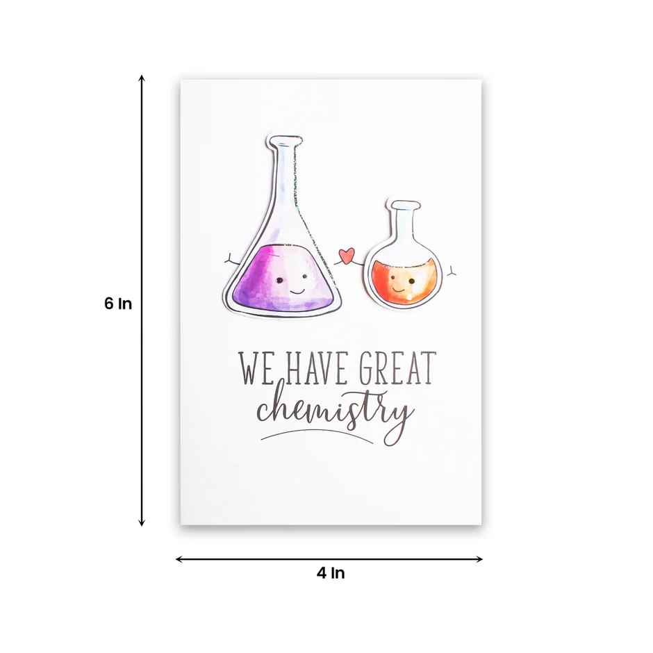 Itsy Bitsy Greeting Card & Envelope Great Chemistry 4 x 6 Inch 2 Pc Pb Lb
