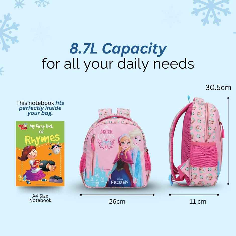 Frozen Queens Mini Bag | 12 Inch | 1.5-5 Years | Play School / Nursery / LKG / UKG