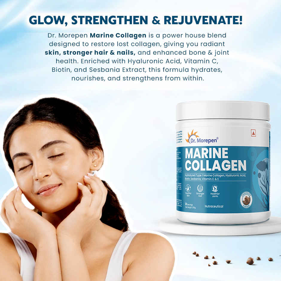 Dr. Morepen Marine Collagen Powder with Biotin Supports Healthy Skin