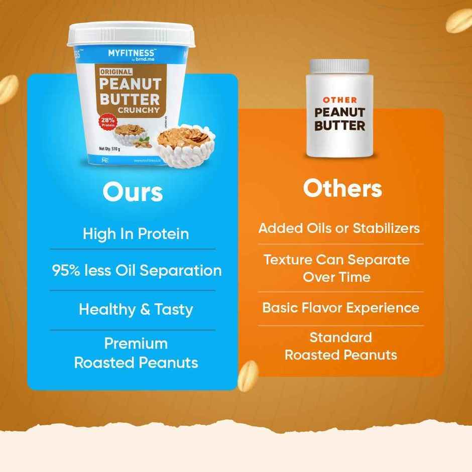MyFitness Original Peanut Butter Crunchy Spread | High Protein