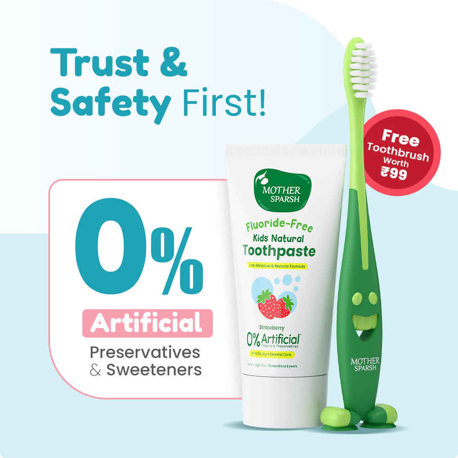 Mother Sparsh Fluoride-Free Kids Toothpaste (With Toothbrush)