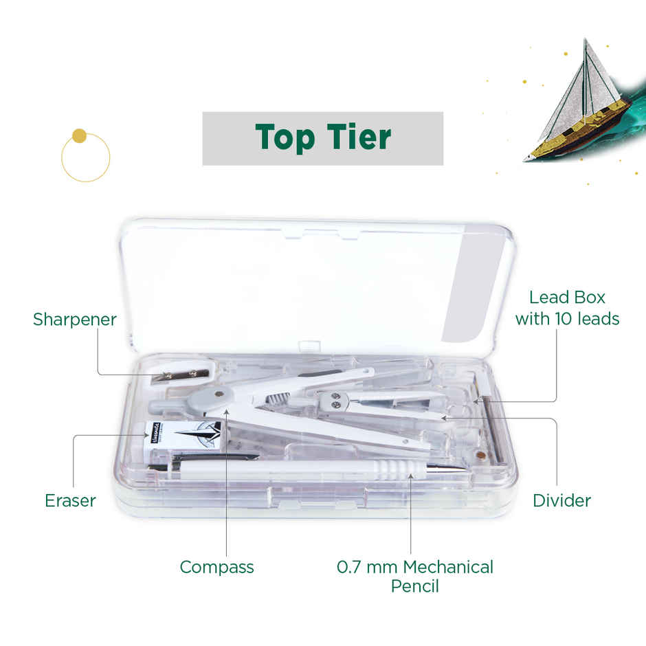 Classmate Explorer Geometry Box|MRP 500|With Mech Pencil