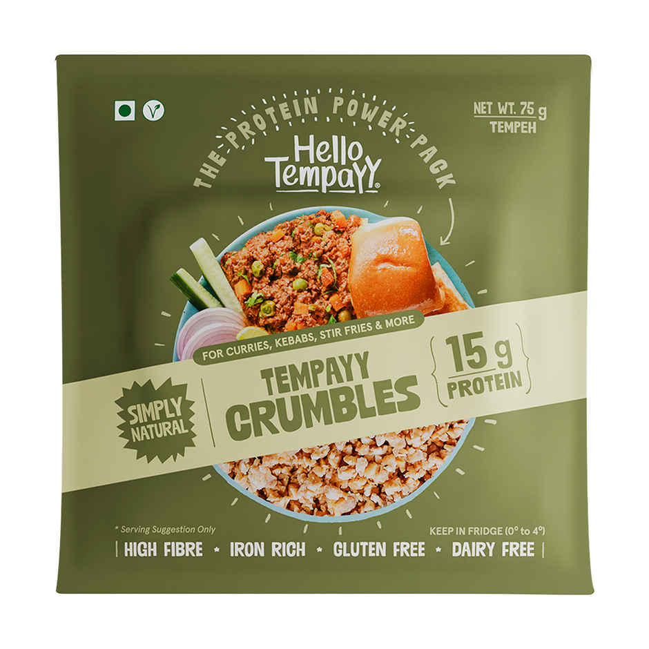 Hello Tempayy 15g Protein Tempeh Crumbles - Low Fat & High Fibre | Soy Tempeh Combo
