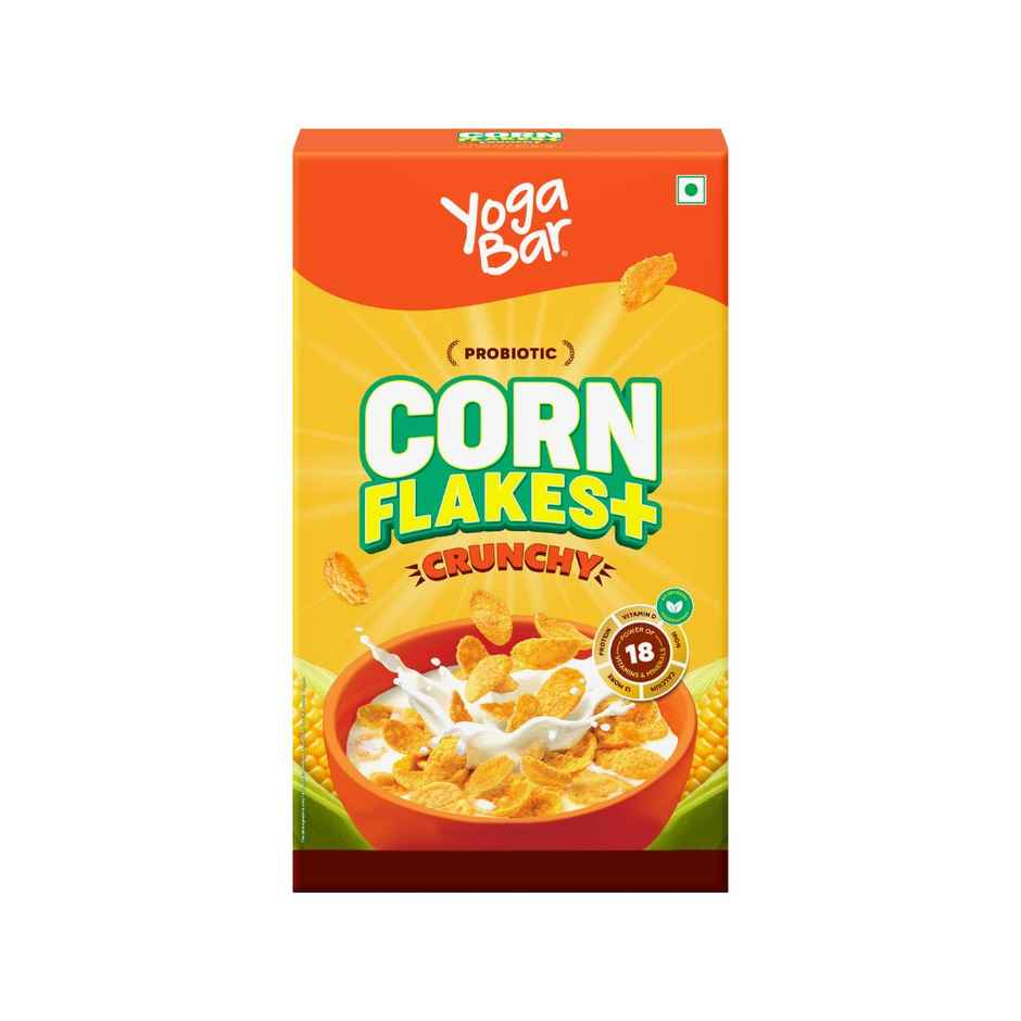 Yogabar Cornflakes Original,Crunchy, with Probiotics,425g High Fibre,Breakfast Cereal