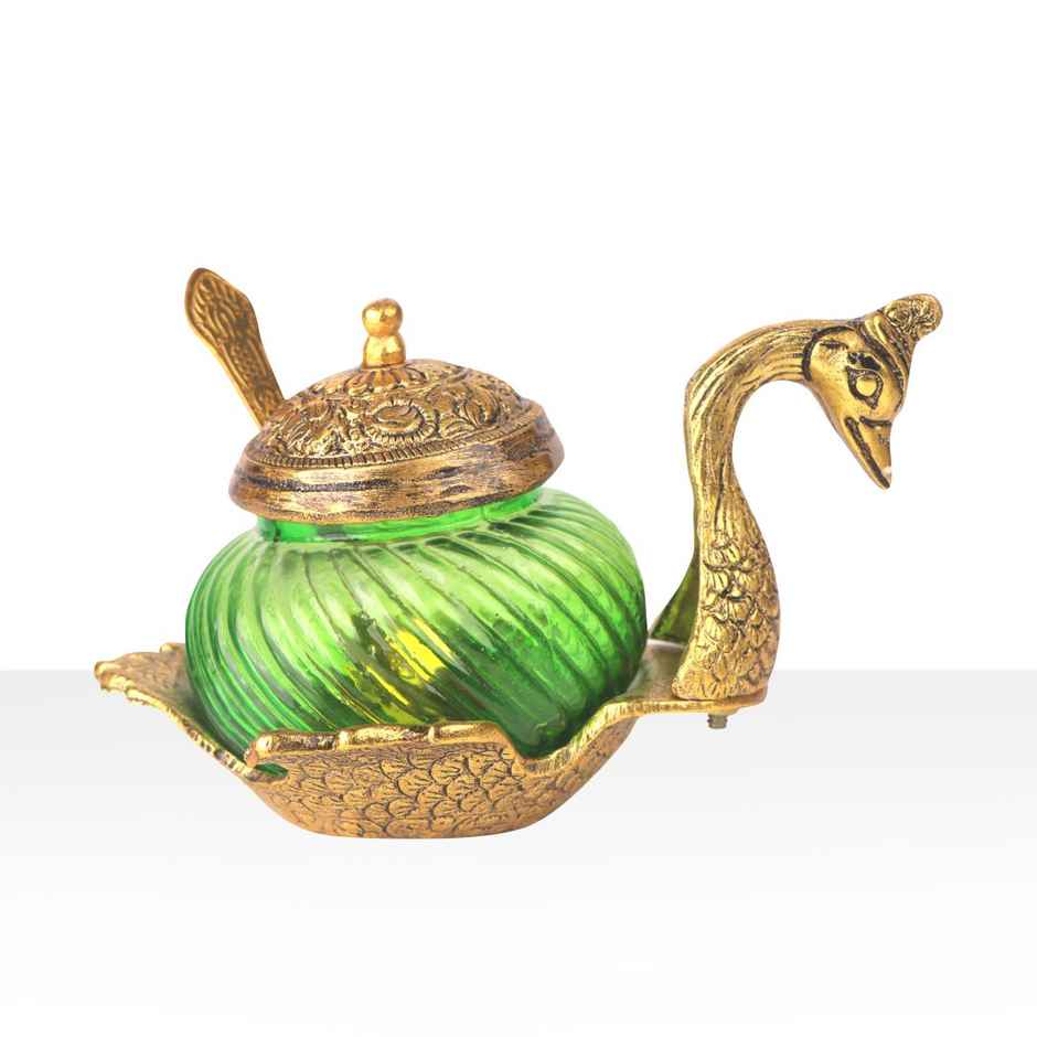 Devnidhii Bowl Glass Duck with Spoon